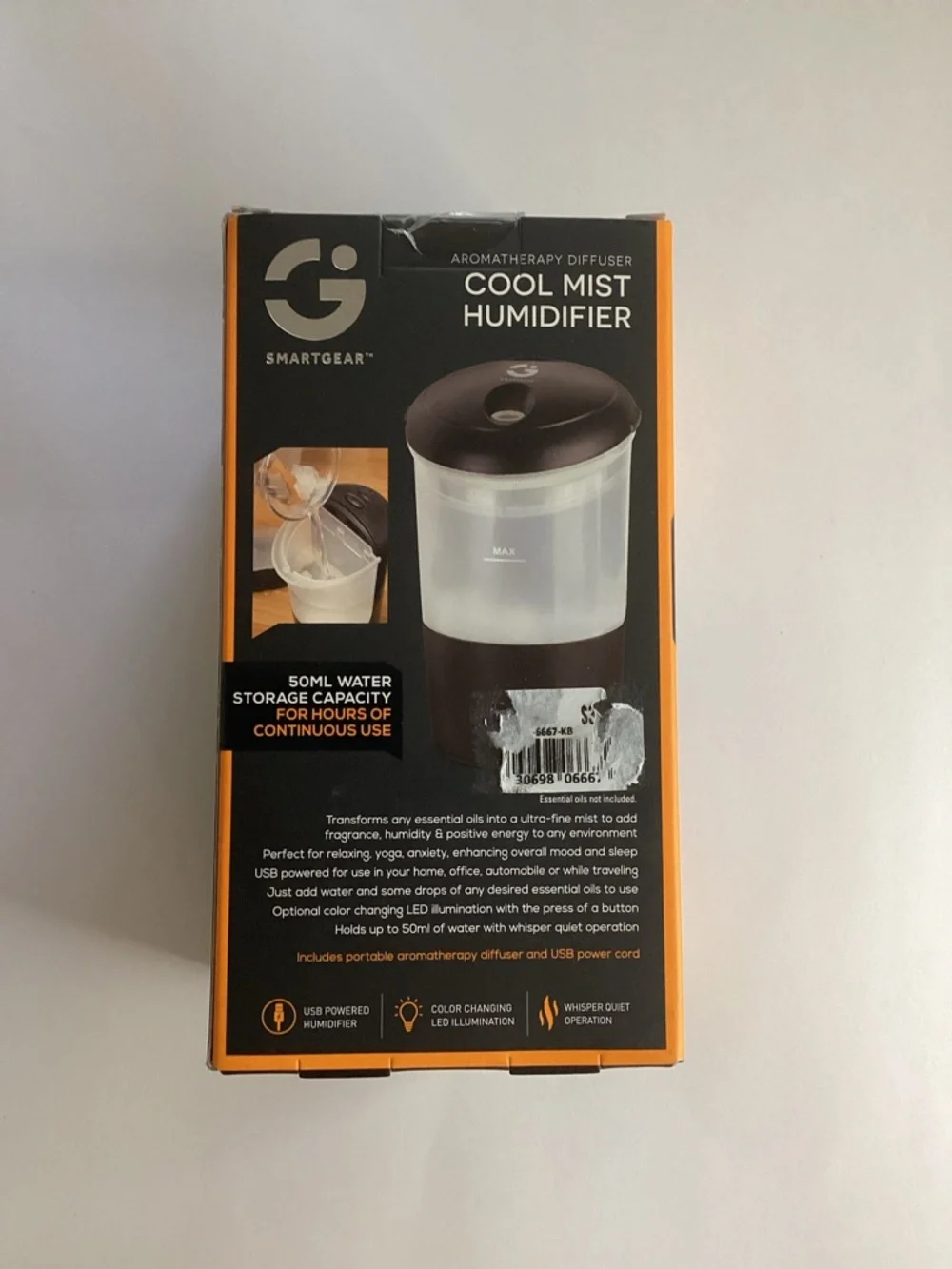 New Smart Gear Cool Mist Humidifier,home Office,auto,travel All Essential Oil